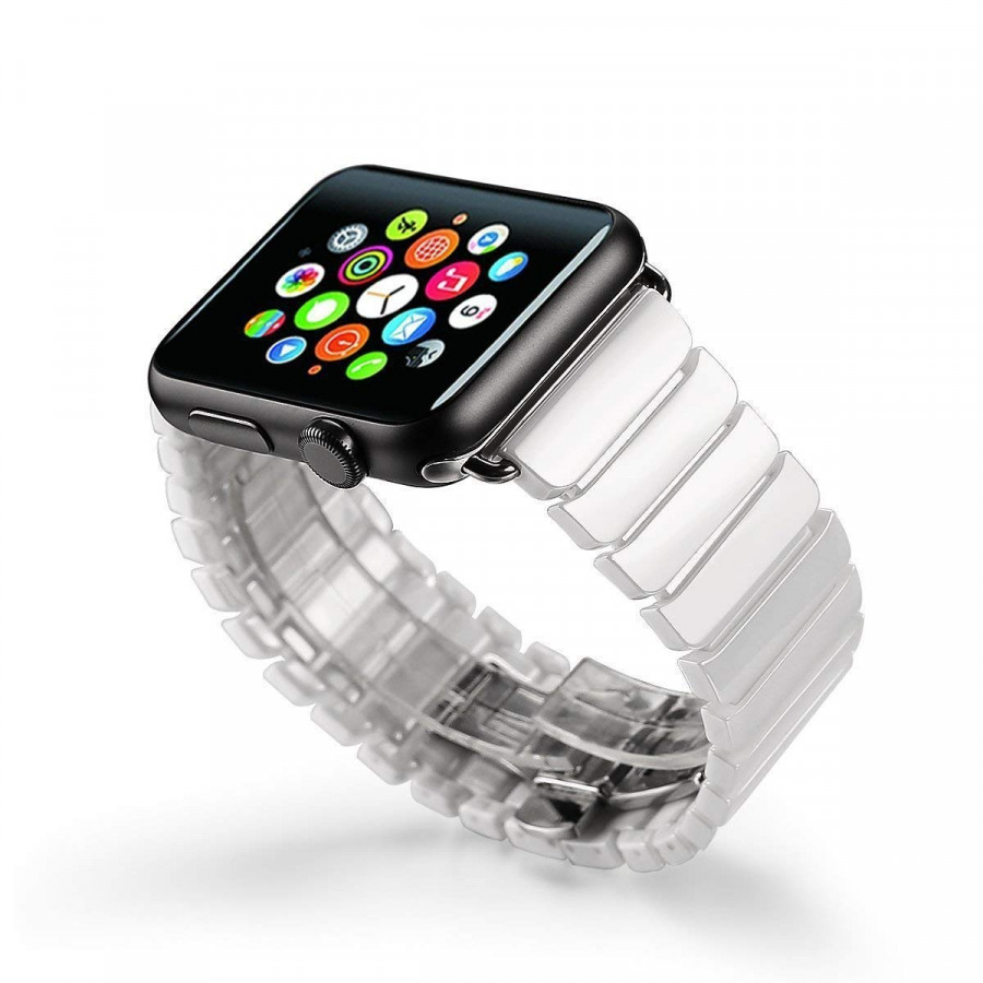 Dây đồng hồ Apple Watch, dây gốm khóa thép không gỉ cho Apple Watch