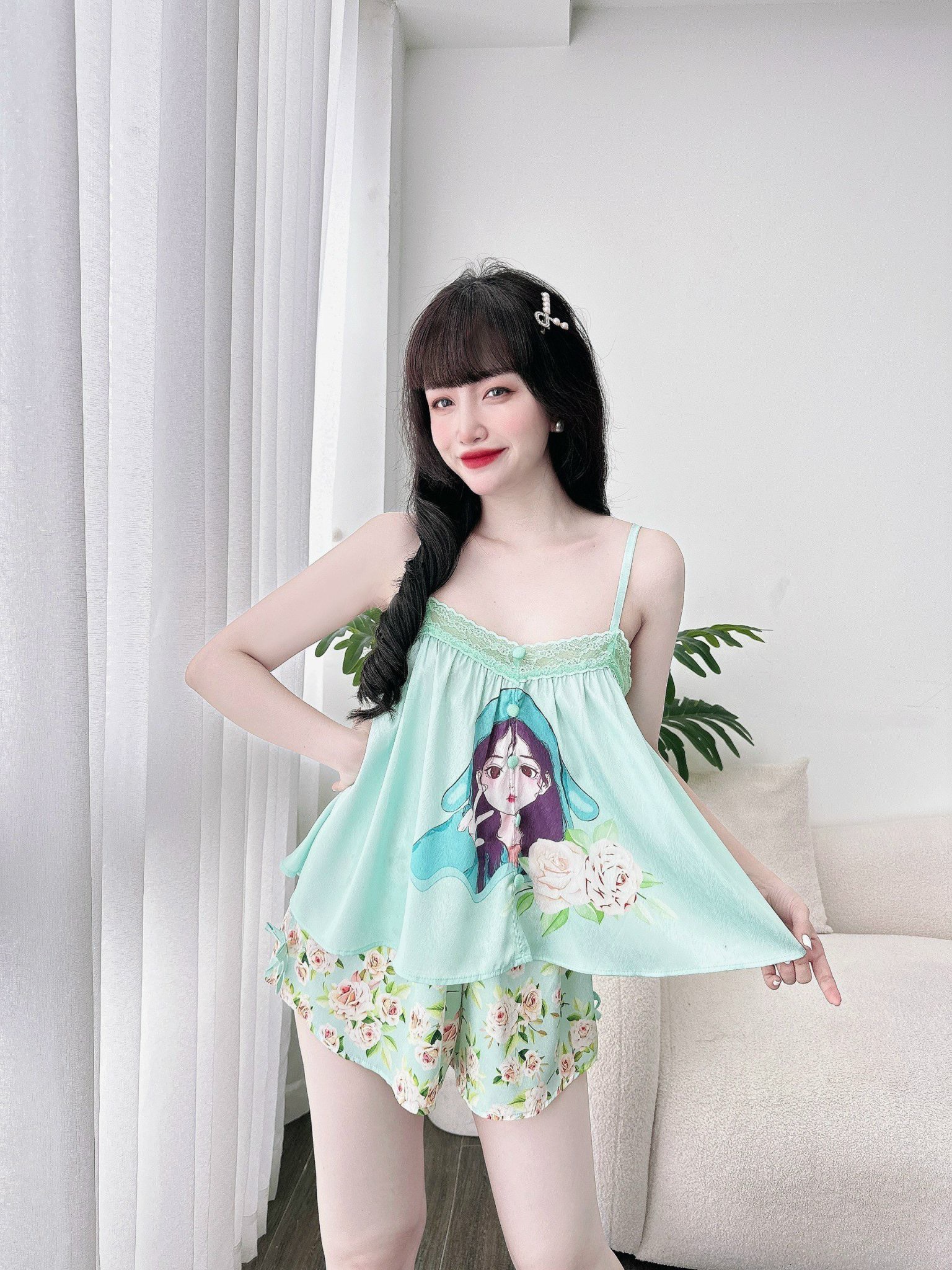 BỘ NGỦ GIẢ VÁY SIÊU DỄ THƯƠNG DƯỚI 65KG DÀNH CHO NỮ