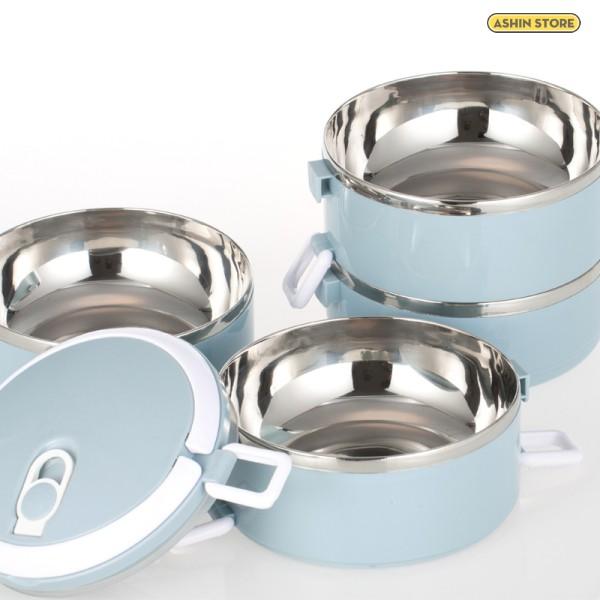 Cặp Lồng Đựng Thức Ăn Giữ Nhiệt 4 Tầng Làm Từ Nhựa Lúa Mạch