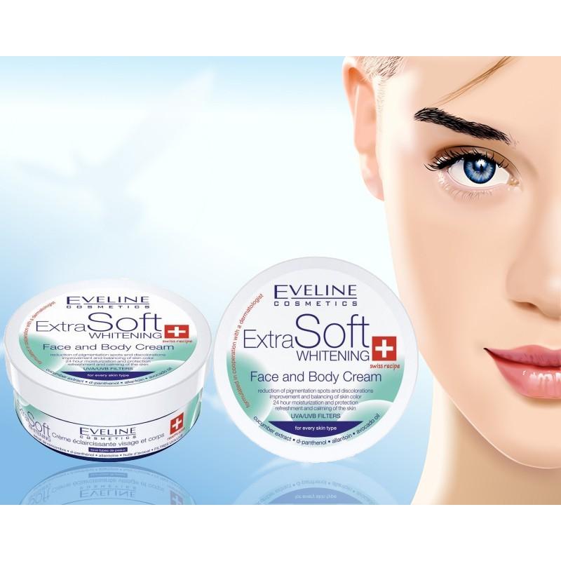 Kem dưỡng trắng da vùng mặt và toàn thân Eveline Extra Soft -200ml