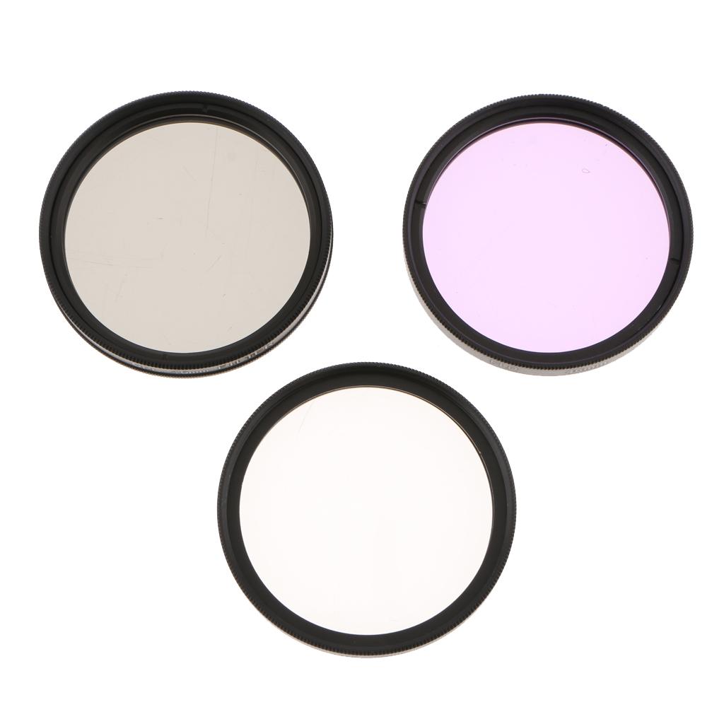 UV CPL FLD Professional Lens Filter Kit and Carry Pouch for DSLR Camera Lenses 46mm 49mm 52mm 55mm 58mm 62mm 67mm 72mm 77mm 82mm 40.5mm