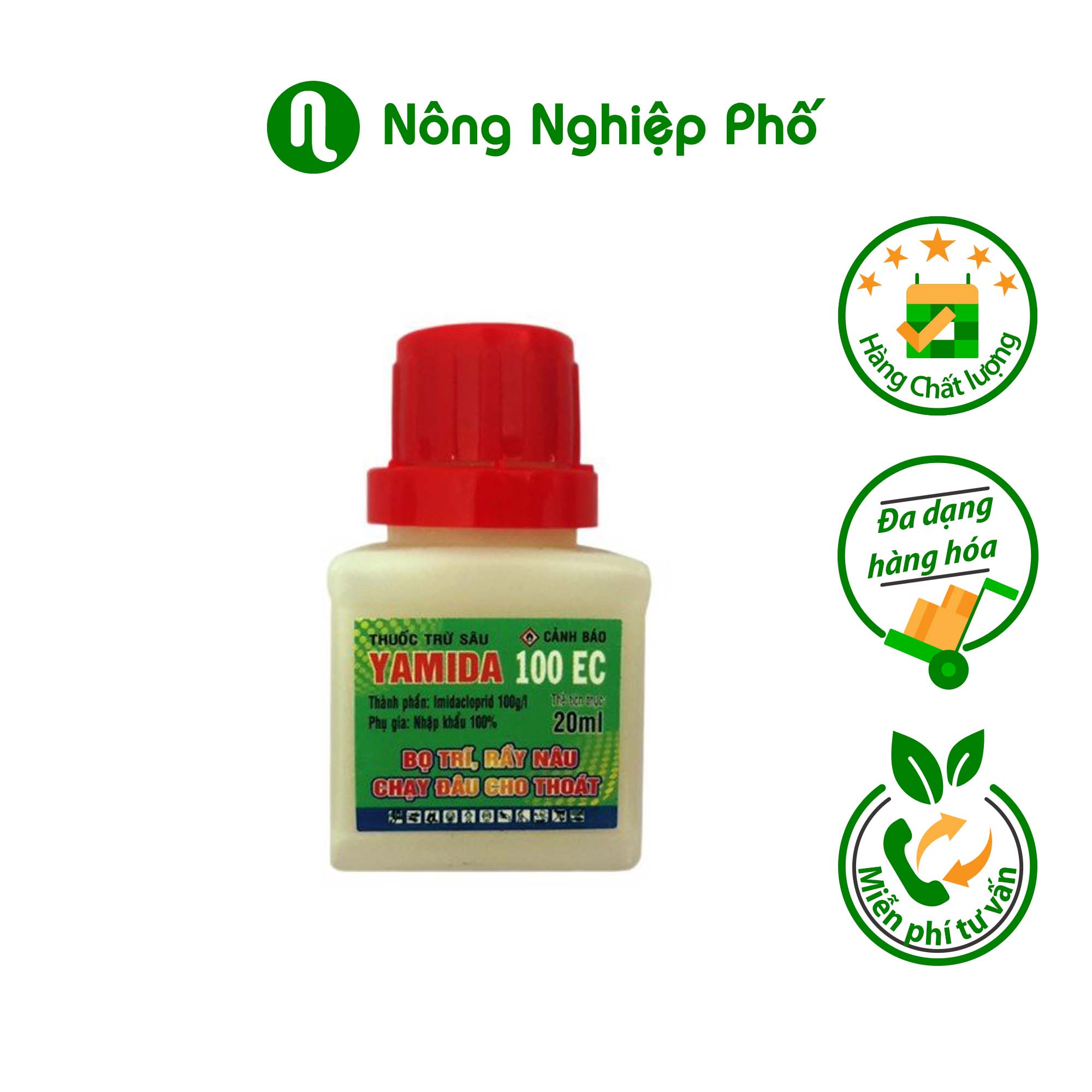 Thuốc Yamida 100EC 20ml - Thành phần Imidacloprid chuyên trừ bọ trĩ rầy nâu hại cây trồng