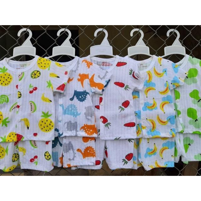 Một bộ quần áo cọc tay Noubaby cotton giấy cho bé từ 0 tháng đến 15 tháng tuổi