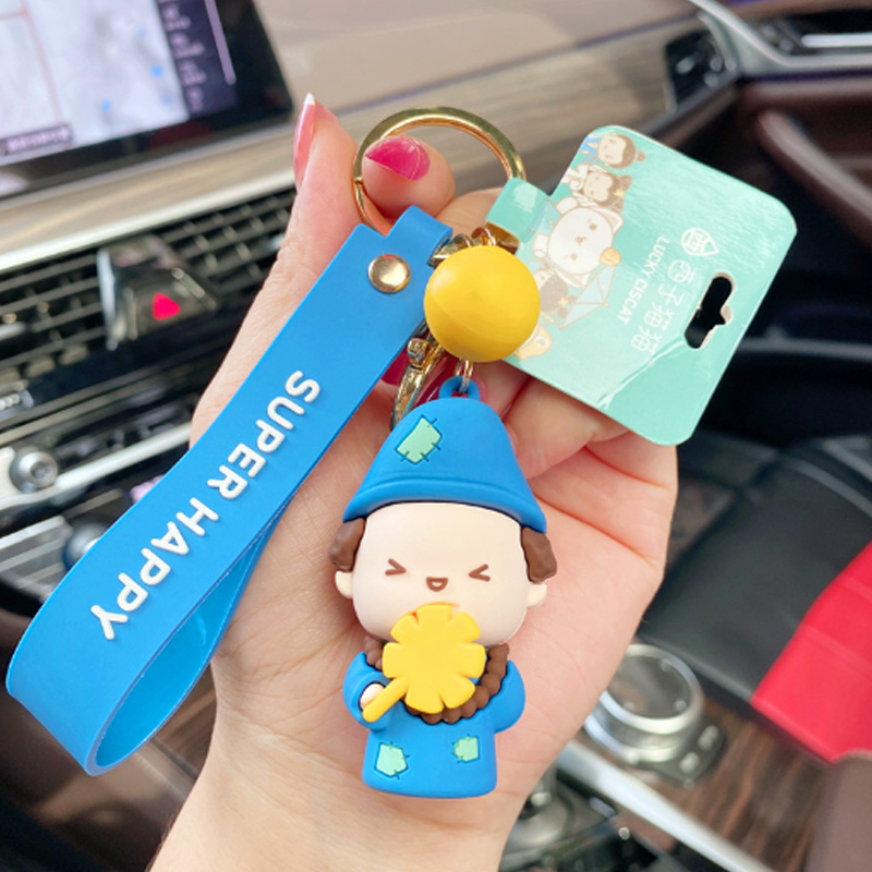Móc khóa hình Tế Công / Thần Tài nhựa dẻo 3D