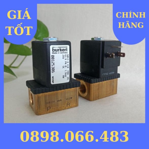 *Giao Toàn Quốc* Van Điện Từ Burkert 6013 Van Điện Từ Hai Chiều Hai Chiều Bằng Đồng Thau Thường Đóng 00125306 xuất VAT