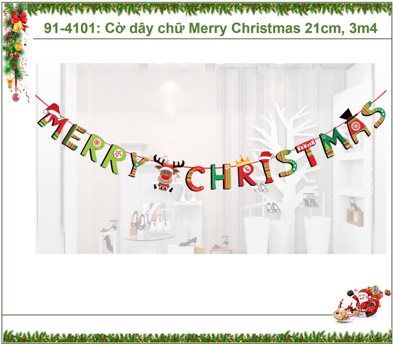 Dây Chữ Treo Trang Trí Noel Nhiều Mẫu Dễ Thương Cho Bạn Lựa Chọn