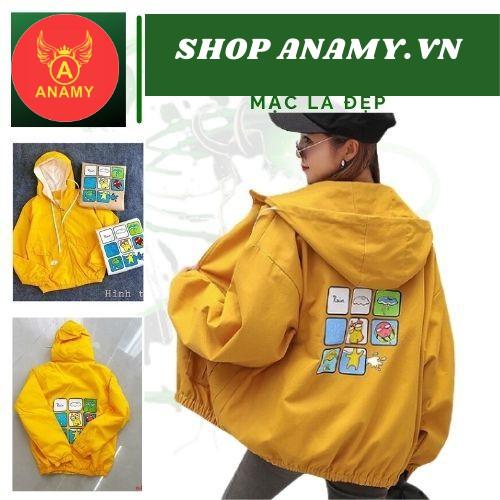 Áo khoác dù Chống Nắng dành cho nam nữ có mũ, jacket form rộng có 3 màu unisex ulzzang