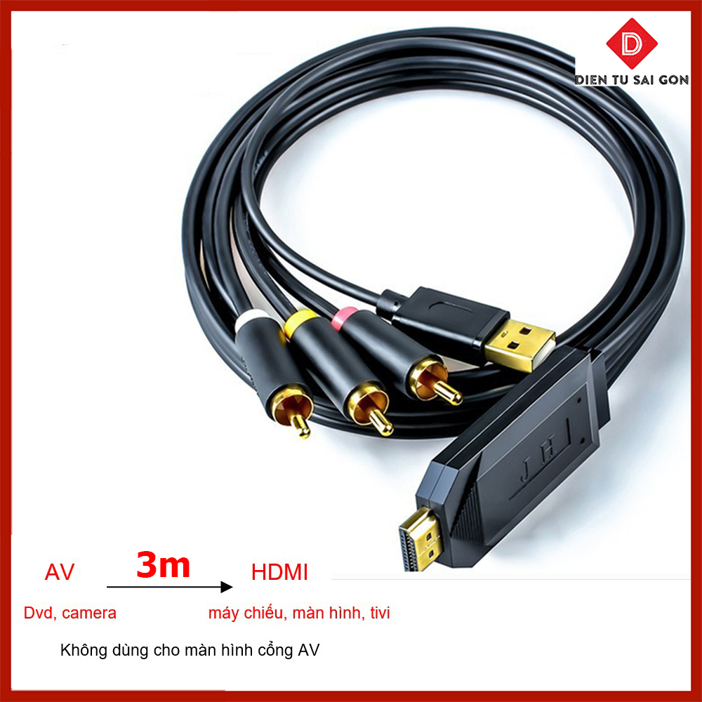 Cáp chuyển AV ra HDMI độ phân giải 1080p - JH Z132