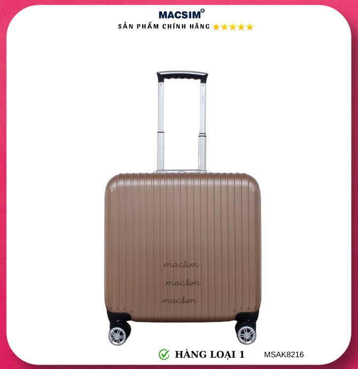 Vali cao cấp Macsim Aksen hàng loại 1 MSAK8216 cỡ 17 inch màu gold