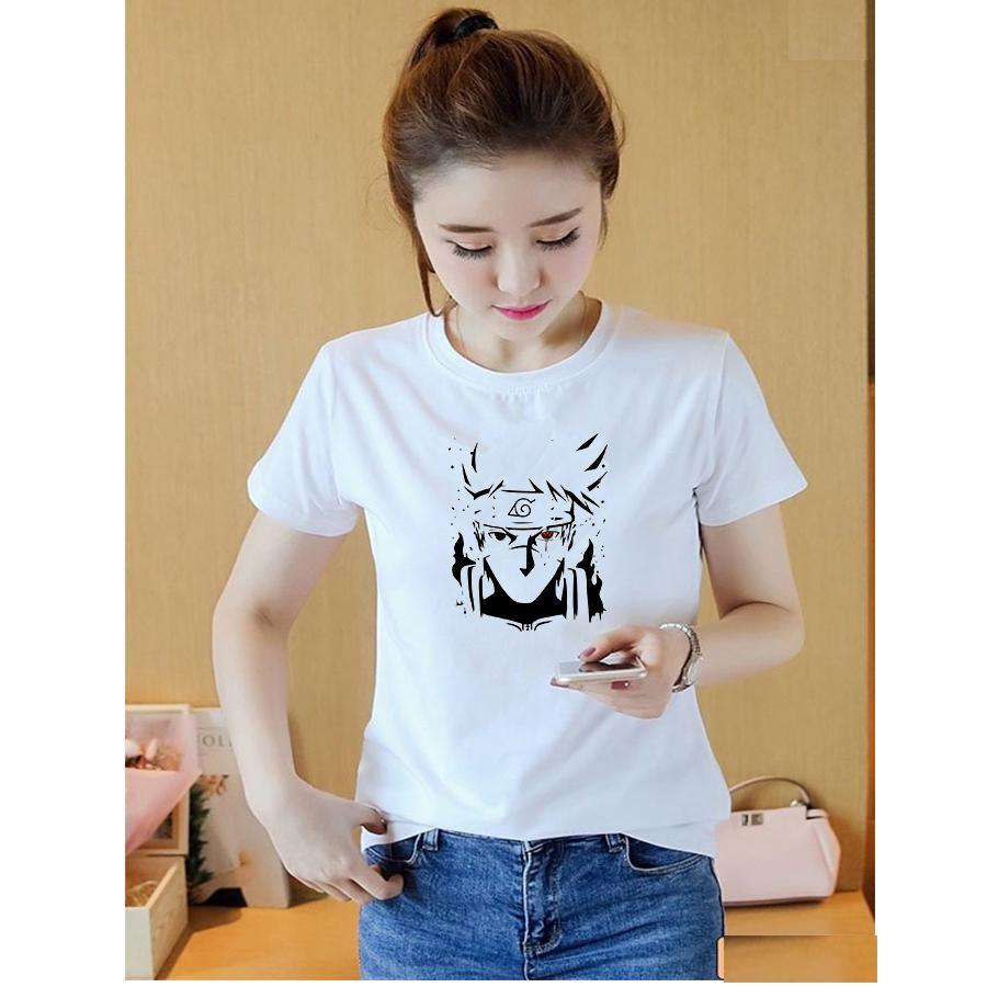 Áo thun in hình Naruto form rộng hàn quốc vải dày mịn