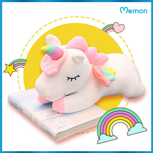 Gấu bông Unicorn cao cấp - Hàng chính hãng Memon - Đồ chơi thú nhồi bông Unicorn, Bông gòn PP 3D tinh khiết vải nhung mềm mịn, co dãn 4 chiều, sản phẩm bền đẹp, dễ sử dụng, an toàn cho bé