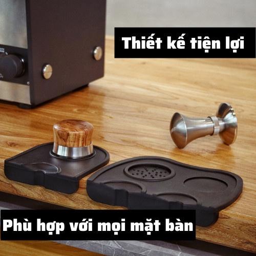 Miếng Lót Chống Trượt Tamper Bằng Cao Su Hỗ Trợ Nén Cà phê nguyên chất Espresso pha chế cafe rang xay máy Arabica