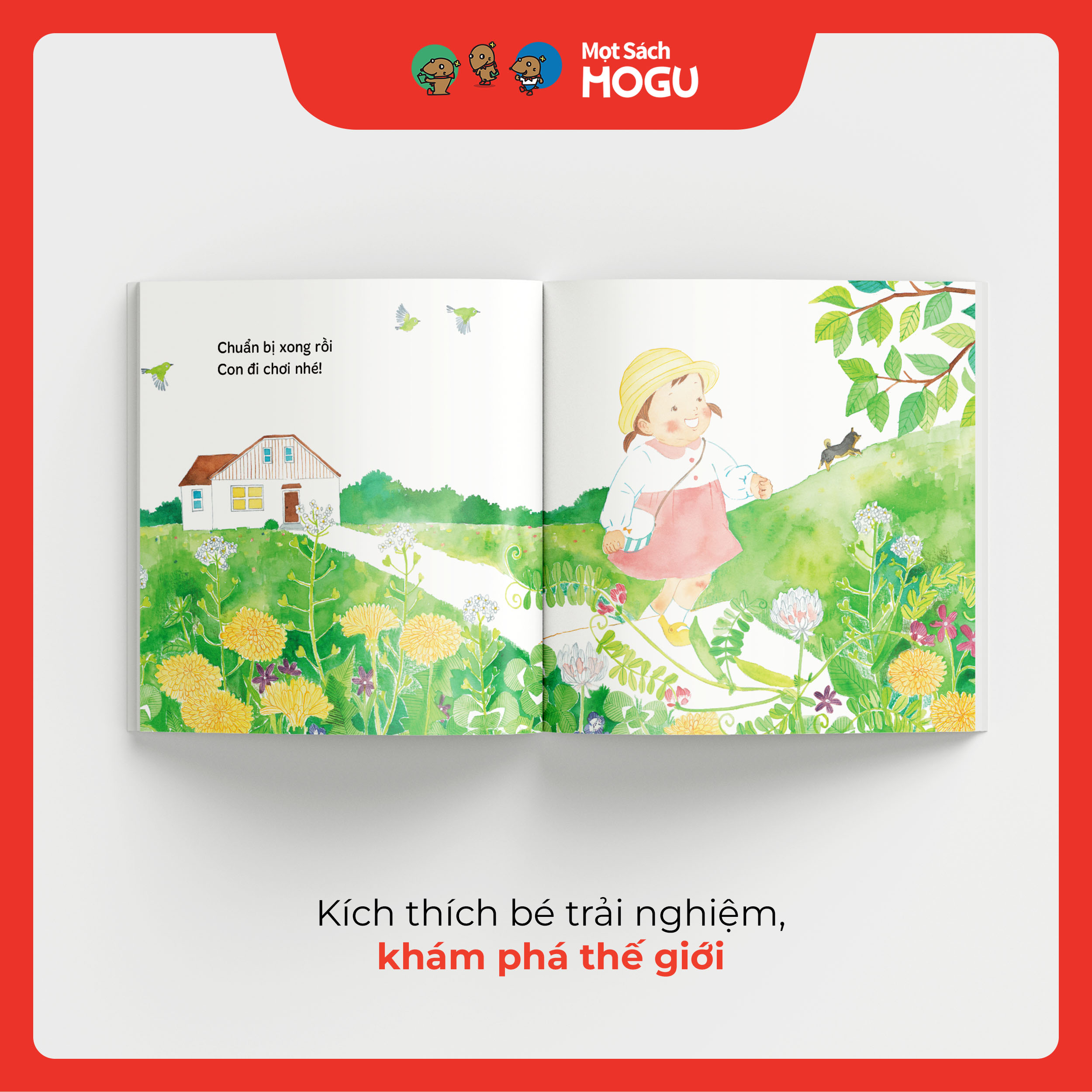 Truyện Ehon bé 1-2-3 tuổi - Đi dạo trong gió xuân