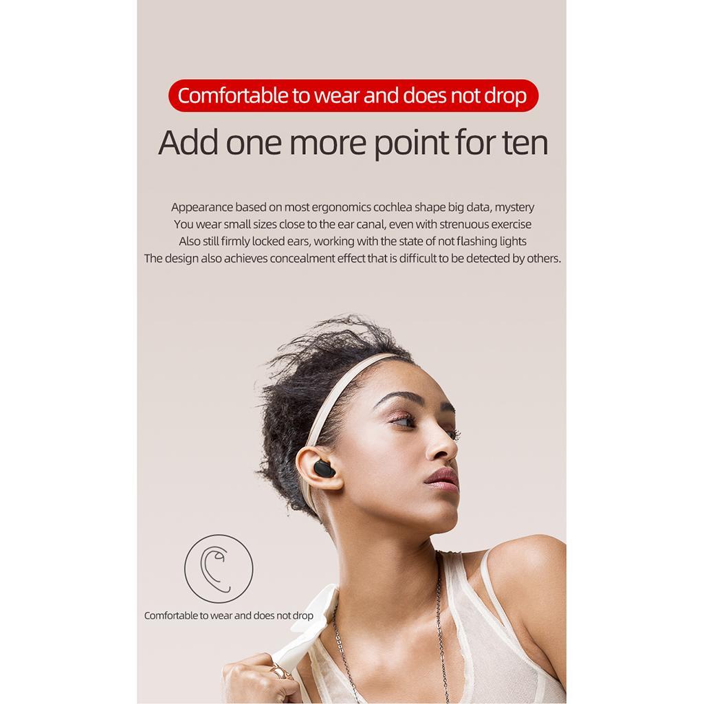 3xA6S   Headset Bluetooth5.0 Earphone Headphone Stereo Earbuds Black