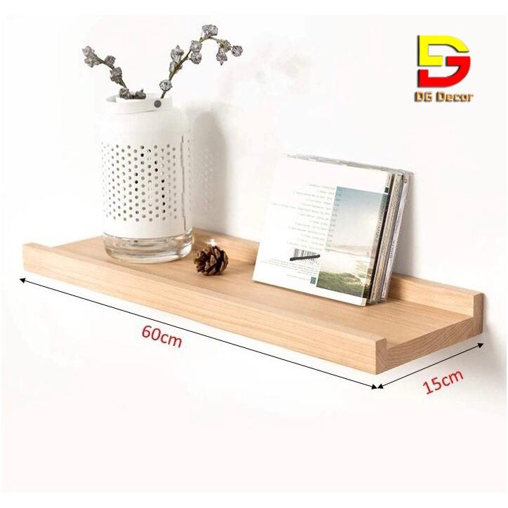 KỆ GỖ trang trí treo tường phong cách Hàn Quốc-Kệ gỗ thông tự nhiên decor nhà cửa 30cm-80cm