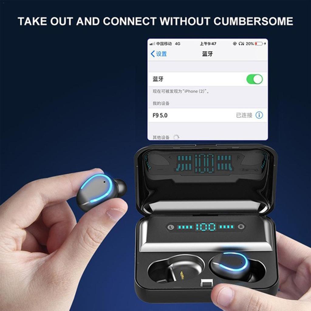 Tai Nghe Không Dây Bluetooth Tai Nghe TWS Stereo HD Tai Nghe Mini