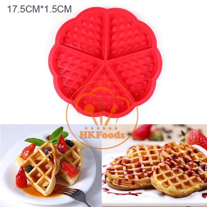 Khuôn silicon nướng bánh quế hình tim