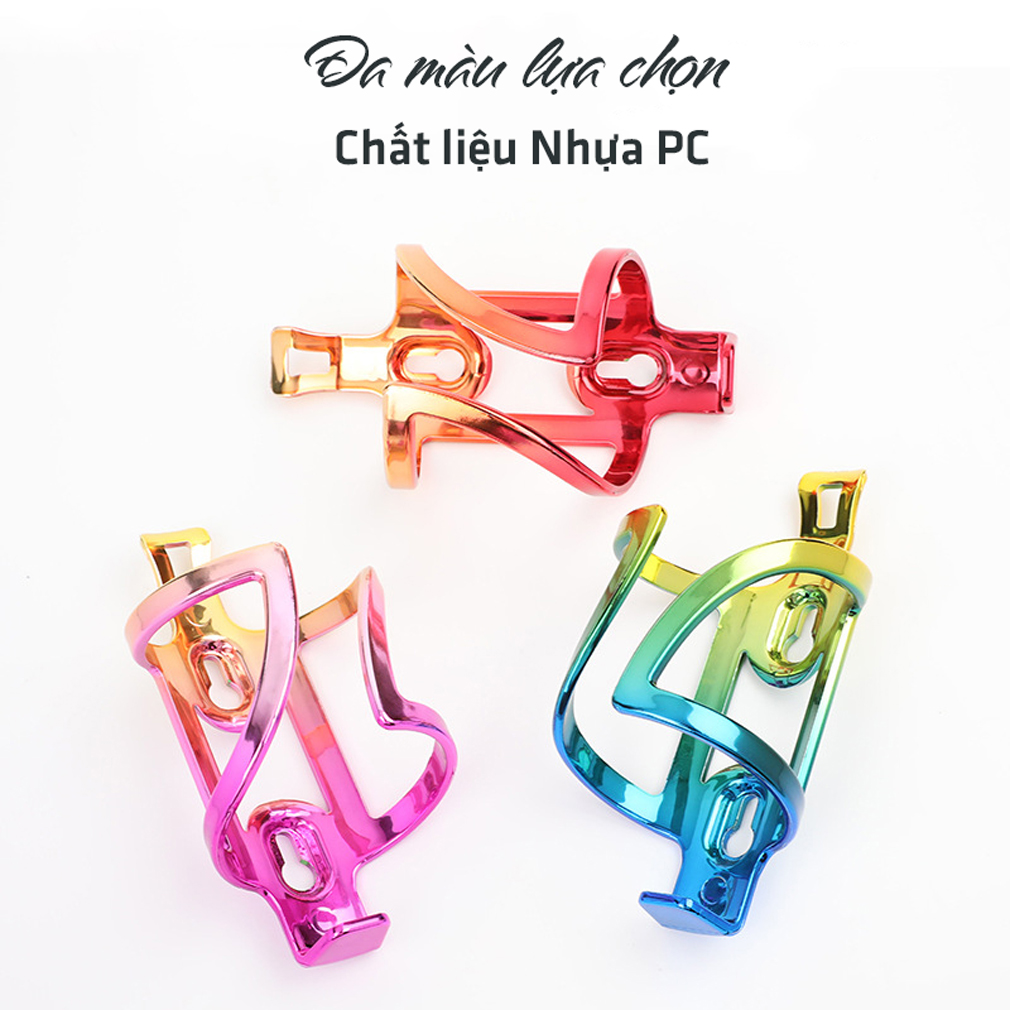 Hình ảnh Giá Bình Nước Xe Đạp Nhiều Màu Sắc Lớp Xi Mạ Chất Liệu Nhựa PC XCLS (tặng kèm ốc vít) Mai Lee