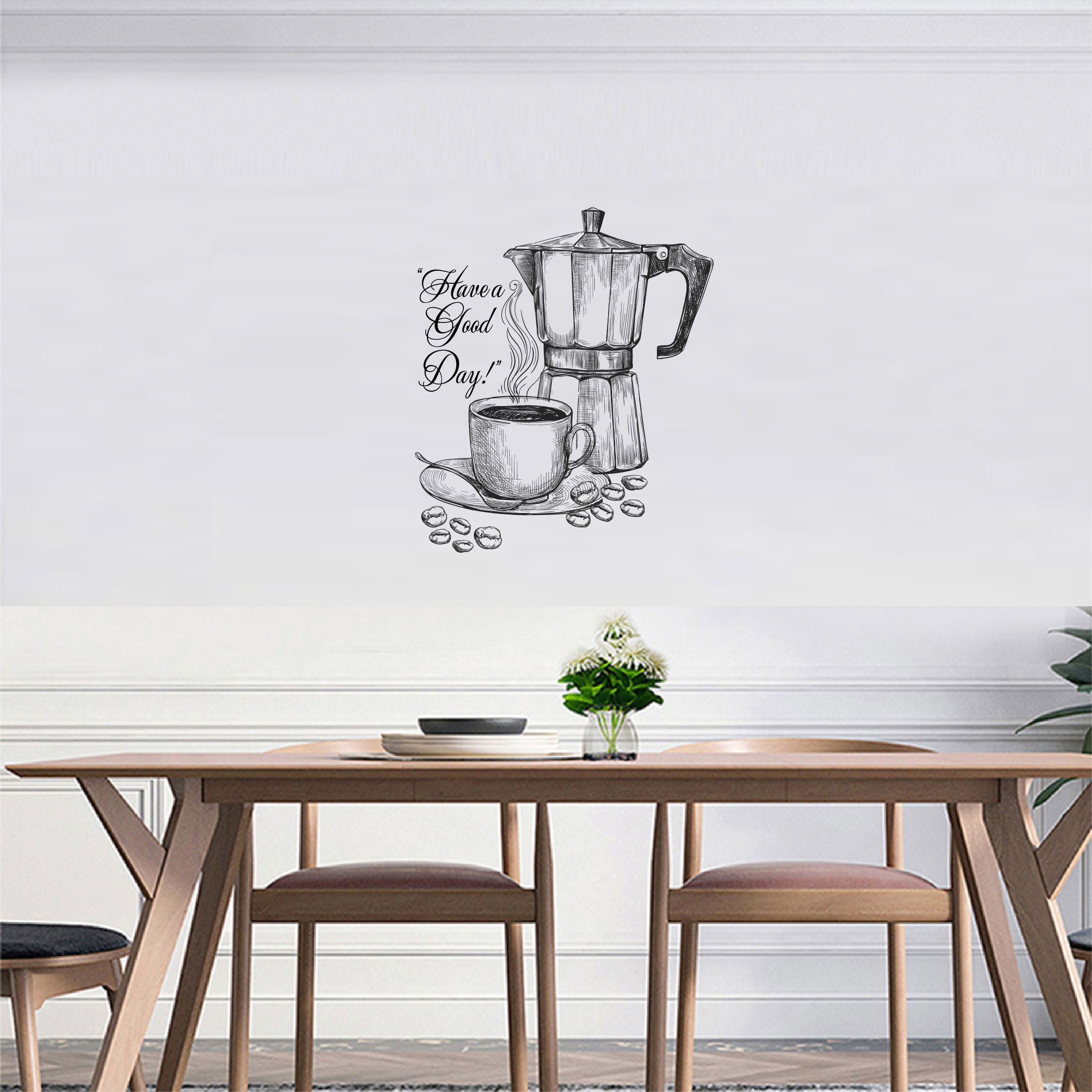 Decal trang trí quán số 6