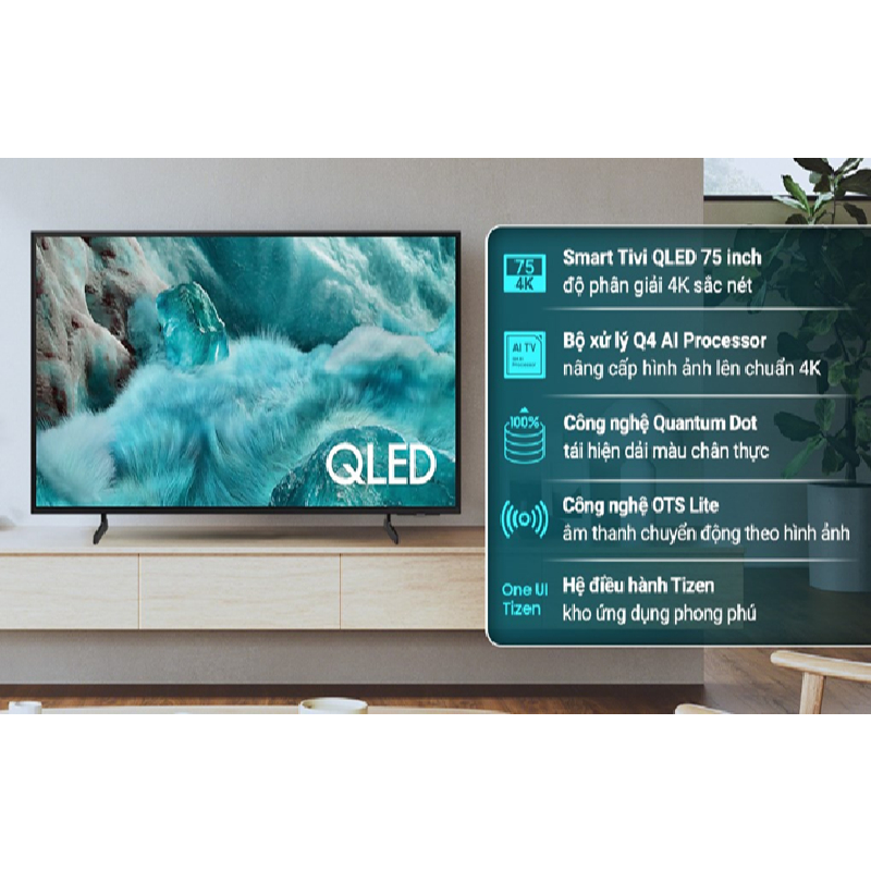 QA75Q7FA - Smart Tivi QLED Samsung AI 4K 75 inch QA75Q7FA - HÀNG CHÍNH HÃNG - GIAO HCM