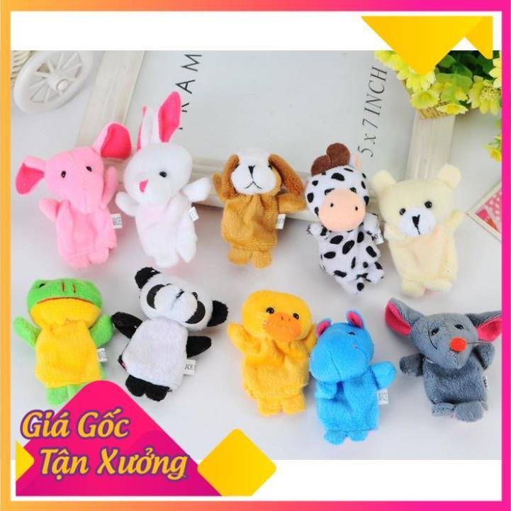 Set 10 Con Rối Móc Ngón Tay Hình Thú Nhiều Màu Cho Bé  TP'S