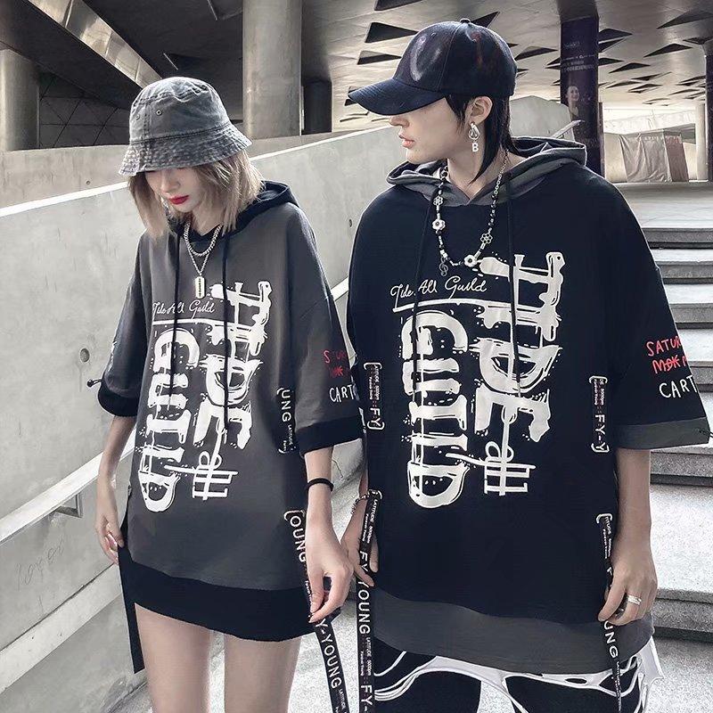 Áo Hoodie Ngắn Tay Phong Cách Năng Động Trẻ Trung Dành Cho Cả Nam Và Nữ 2 Màu
