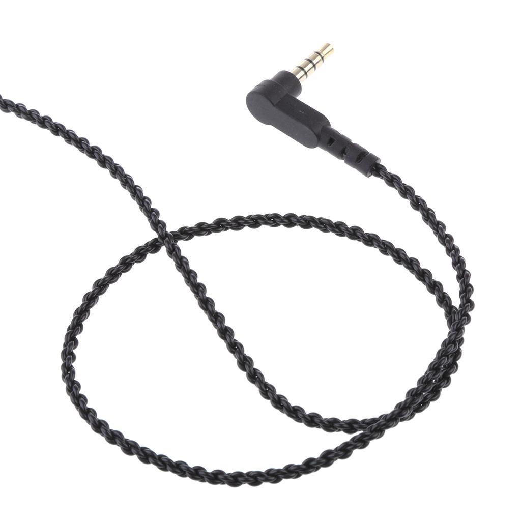 2-5pack 3.5mm Earphone Audio Cable & Mic Replacement Headphone Braided Wire DIY