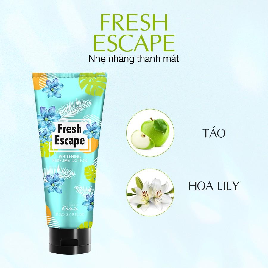 Sữa Dưỡng Trắng Da Toàn Thân Hương Nước Hoa Malissa Kiss - Hương Fresh Escape 226g