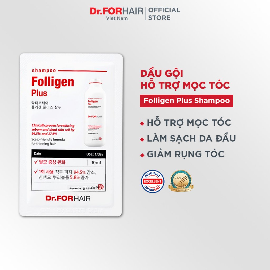 Combo mix gói dùng thử ngẫu nhiên dầu gội, kem ủ, muối tẩy tế bào làm sạch da đầu giảm rụng tóc Dr.FORHAIR Hàn Quốc
