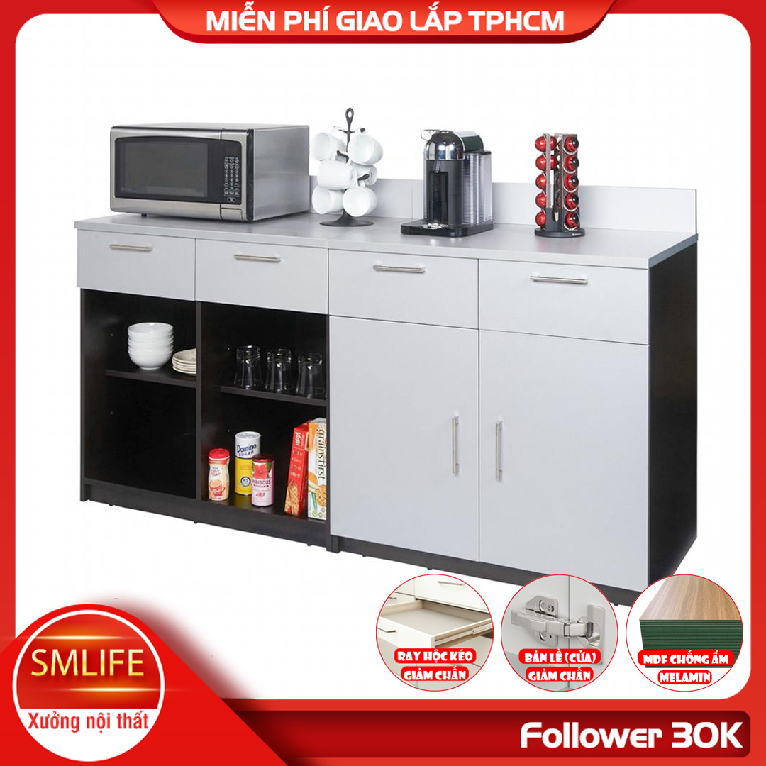 Tủ đựng đồ phòng ăn bằng gỗ công nghiệp MDF SMLIFE Kenzo