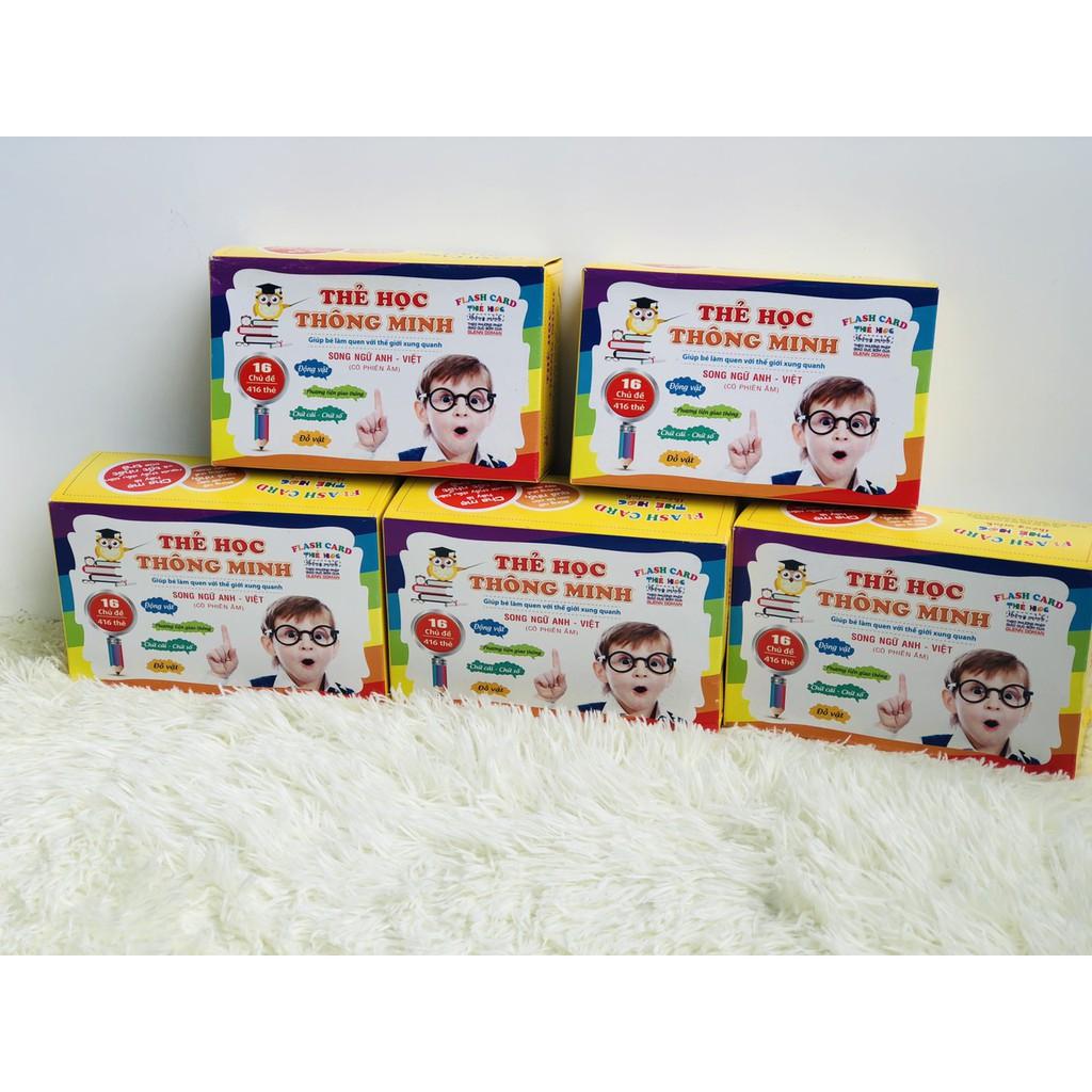 (Xả Kho) Thẻ học thông minh ,thẻ song ngữ 16 chủ đề 416 thẻ loại nhỏ 10x7cm - Flashcard ( Siêu Tiện Ích)