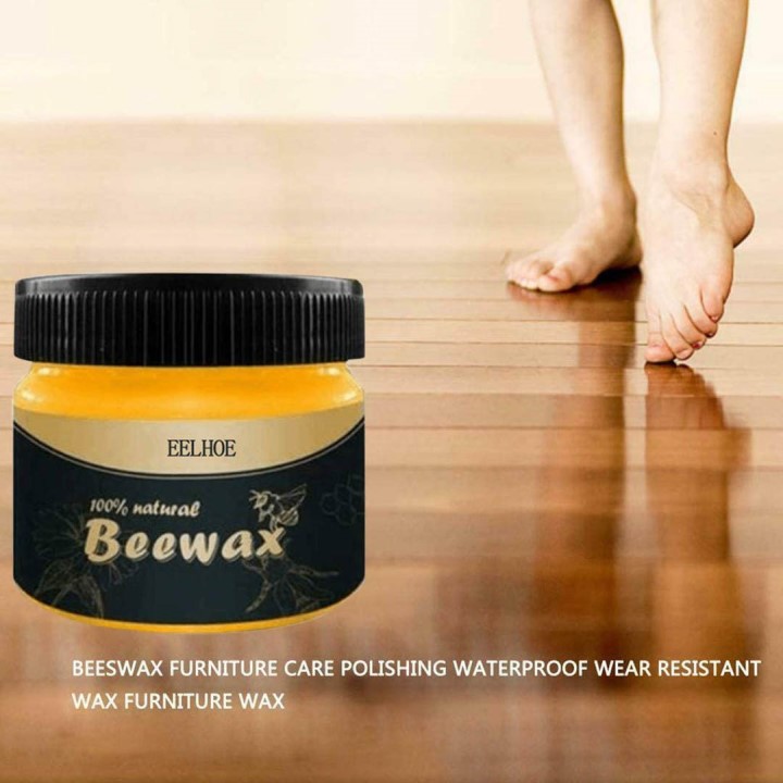 Sáp ong Beewax vệ sinh đánh bóng đồ gỗ nội thất chống thấm thành phần tự nhiên 103gr tặng kèm 2 khăn vải