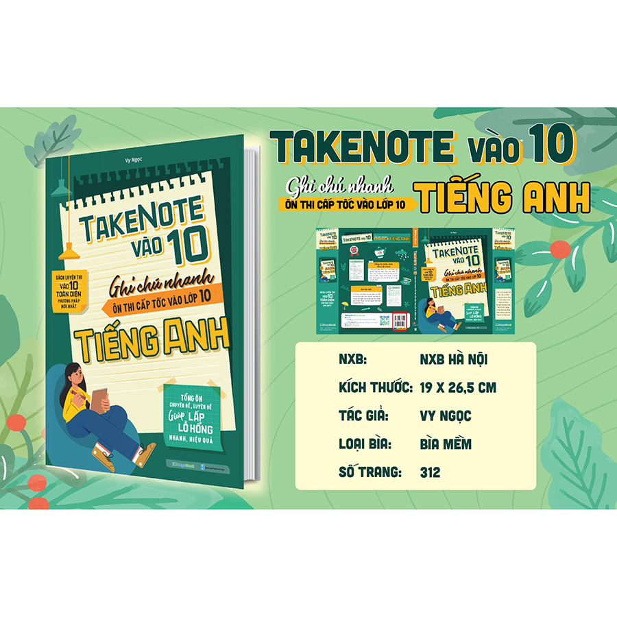 Take Note vào 10 - Ghi chú nhanh ôn thi cấp tốc vào lớp 10 Tiếng Anh