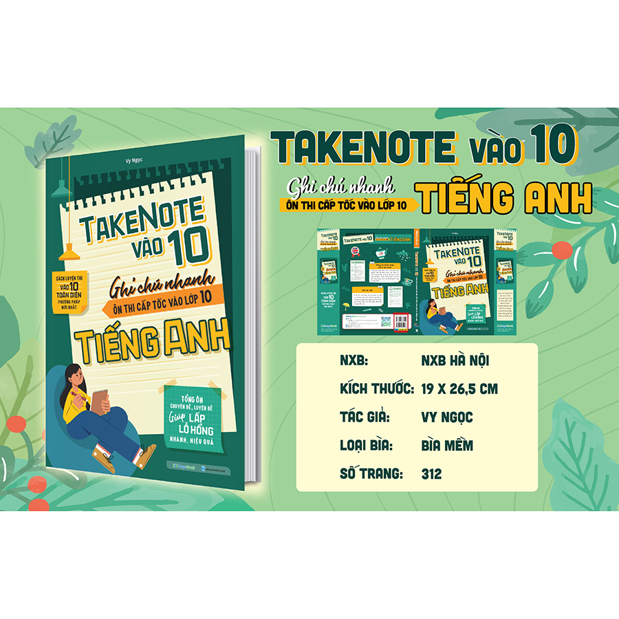 Take Note vào 10 - Ghi chú nhanh ôn thi cấp tốc vào lớp 10 Tiếng Anh