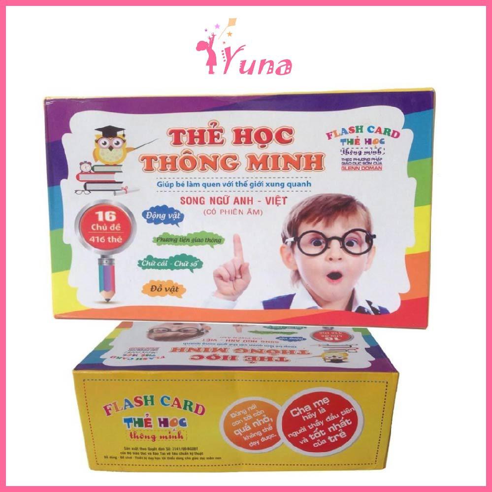 (Xả Kho) Thẻ học thông minh ,thẻ song ngữ 16 chủ đề 416 thẻ loại nhỏ 10x7cm - Flashcard ( Siêu Tiện Ích)