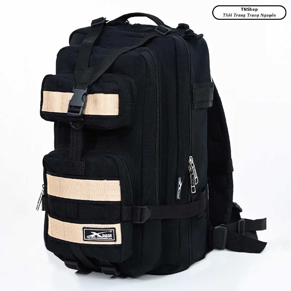 Balo Du Lịch Xbags Hike XB 1003 - Balo Phượt Chuyên Dụng Cỡ Lớn, Vải Chống Nước Bền Bỉ, Có Đệm Lưng Trợ Lực, Nhiều Ngăn Tiện Lợi