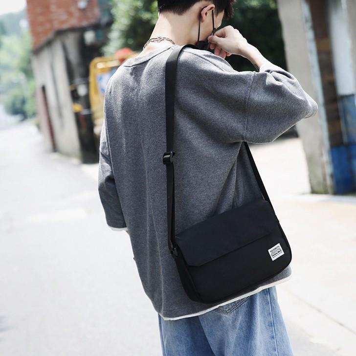 Túi đeo chéo nam mini vải canvas bền bỉ phong cách unisex Hàn Quốc TC02