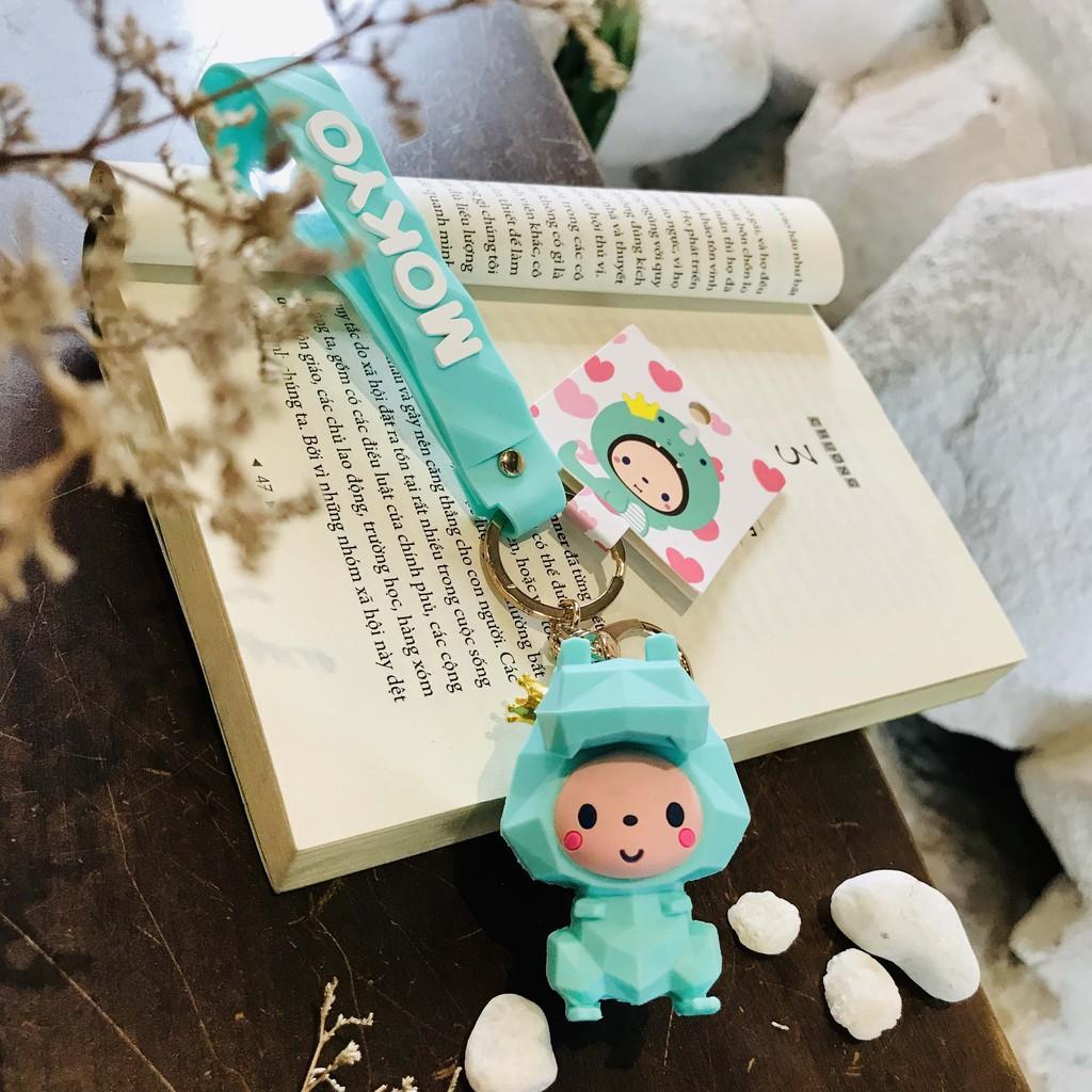 Móc khóa Khỉ Mokyo áo Khủng long