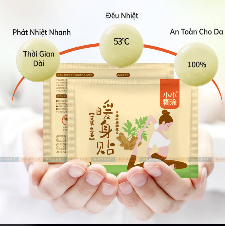 Set 2 Miếng Dán Nhiệt Giữ Ấm Nóng Cơ Thể Giảm Đau Bụng Kinh Nguyệt Mùa Đông Không Lạnh Tiện Lợi