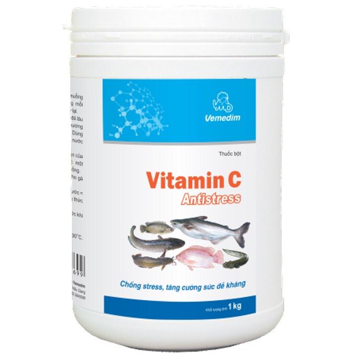 vitamin c, năng sức đề kháng cho tôm, 1kg/lon