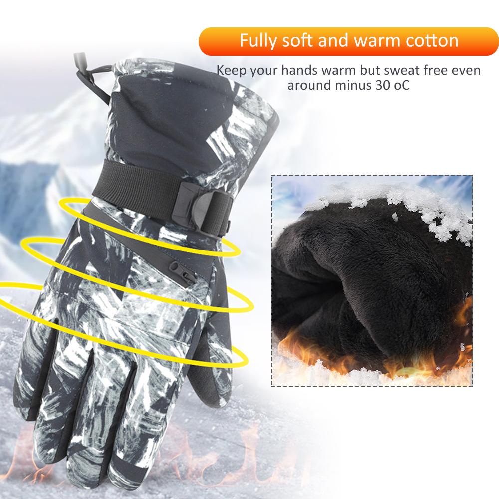 Găng Tay Mùa Đông Unisex Nam Nữ Giữ Ấm Chống Thấm Nước Sử Dụng Màn Hình Cảm Ứng Dễ Dàng