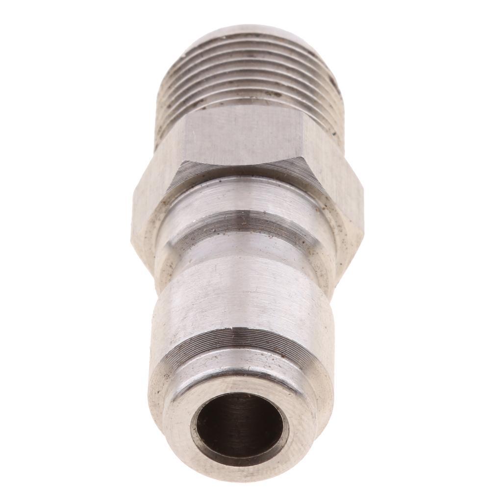 2Pcs 3/8" Quick Connector to 15mm Male Adapter Plug Set for Pressure Washer