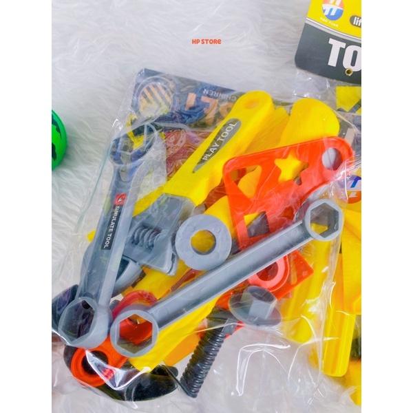 Bộ Sửa Chữa Kìm, Búa, Tua Vít 15 Dụng Cụ Vàng TOOLS SET, Bé Làm Kỹ Sư Đồ Chơi Bé Trai