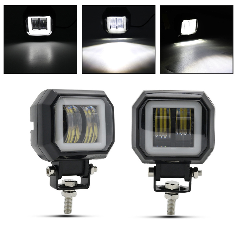Đèn bi cầu trợ sáng ô tô xe máy FX01 - 25W cao câp có chế độ sáng demi lắp các loại xe