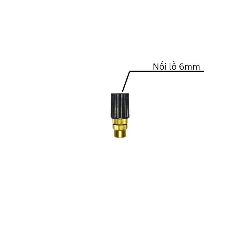 Béc Phun Sương Đồng Đơn Nối Lỗ 6 Ly Kèm Phụ Kiện