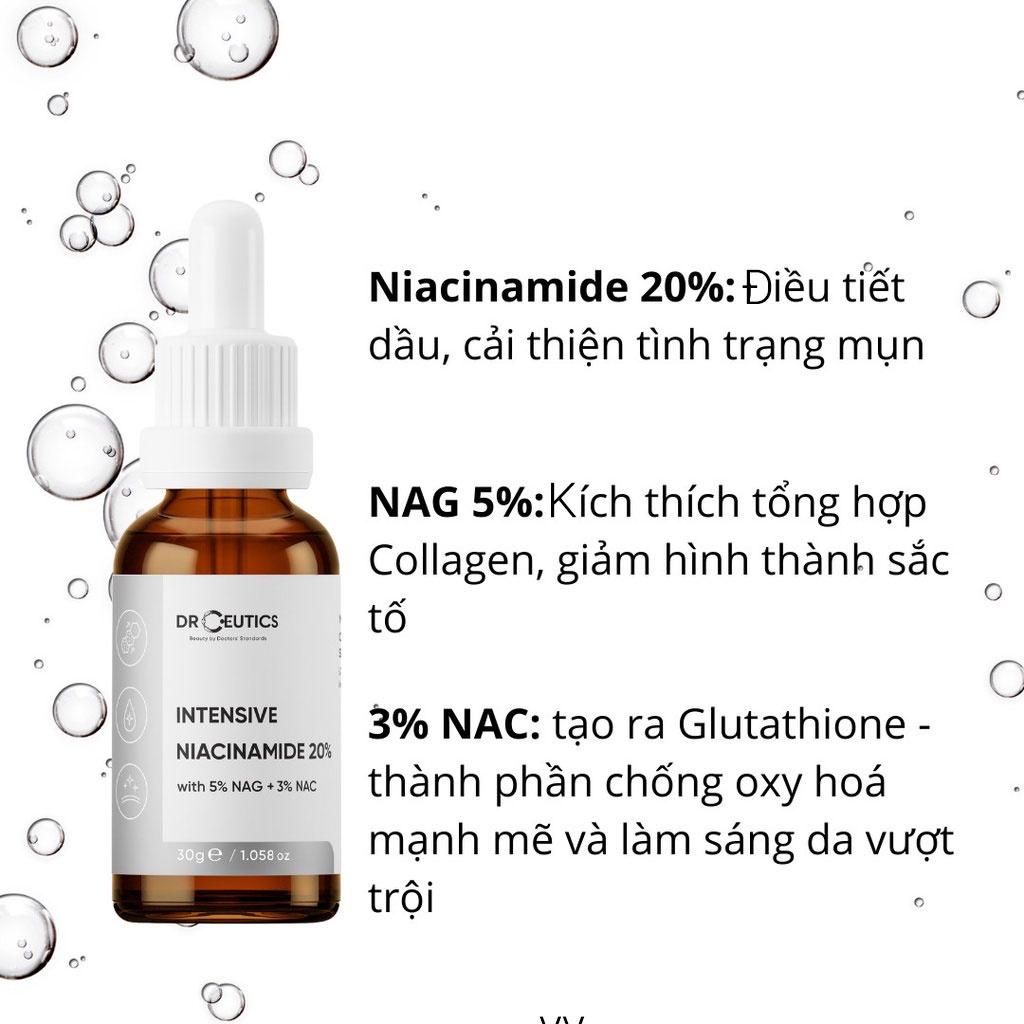 Tinh chất Niacinamide DrCeutics Intensive Niacinamide 20% Mờ Thâm Sáng Da