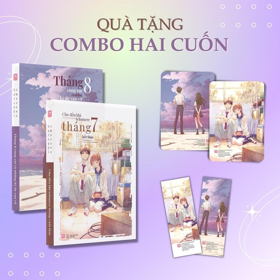 Sách  Combo 2 Cuốn: Cho Đến Khi Telomere Tháng 7 Kết Thúc + Tháng 8 Cùng Em Và Những Ký Ức Vụn Vỡ - Skybooks - BẢN QUYỀN