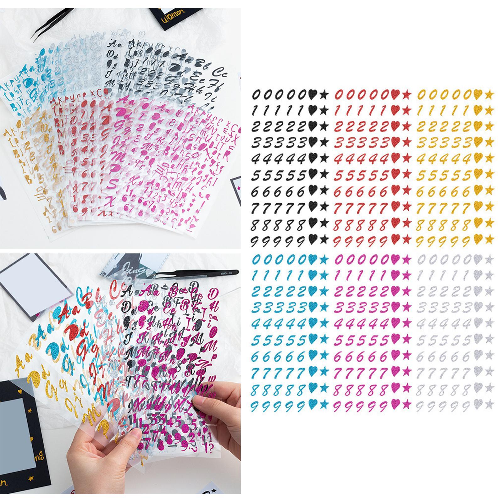 6x Self Adhesive Sticker Journal Colorful Word Stickers Album School Supplies Label Calendar