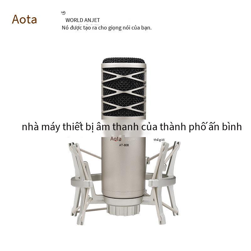 Quảng cáo tùy chỉnh micro ngưng tụ AT-808 thiết bị phát sóng trực tiếp Douyin K ghi âm bài hát giọng nói trò chơi