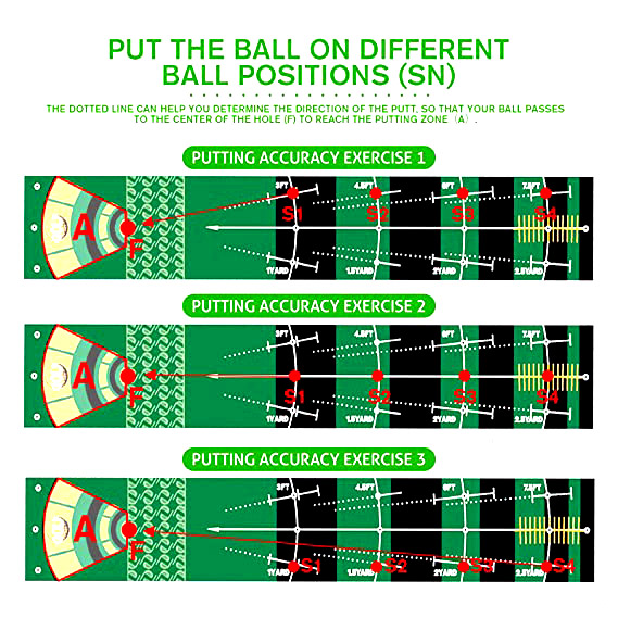 Design 2023 - Bộ sản phẩm đầy đủ cho người chơi GOLF - Combo 03 sản phẩm - Thảm tập Putt 2 chiều + máy trả bóng + Gậy GOLF nhỏ gọn tiện lợi có thể đem theo mọi nơi